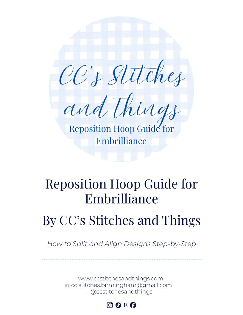 Repositional Hoop Embrilliance Guide front cover