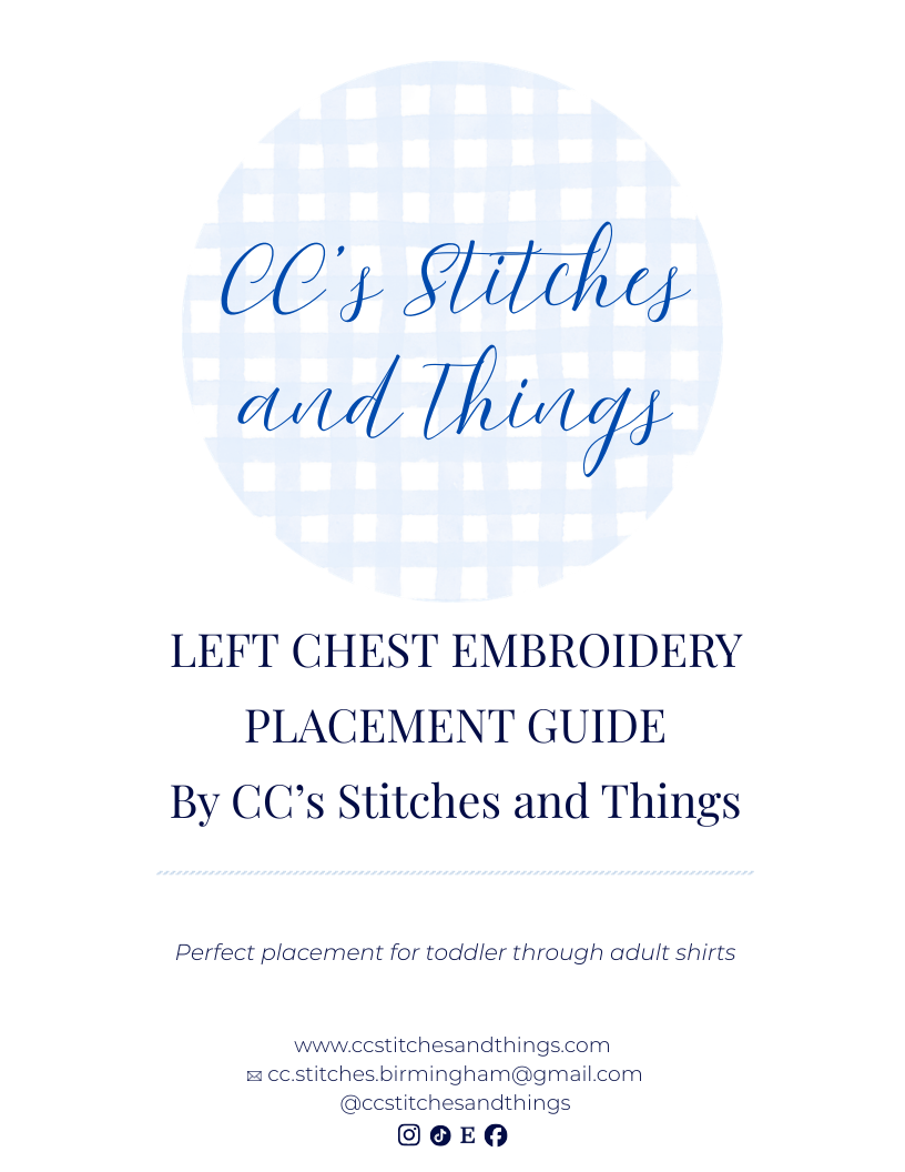 Left Chest Embroidery Placement Guide cover