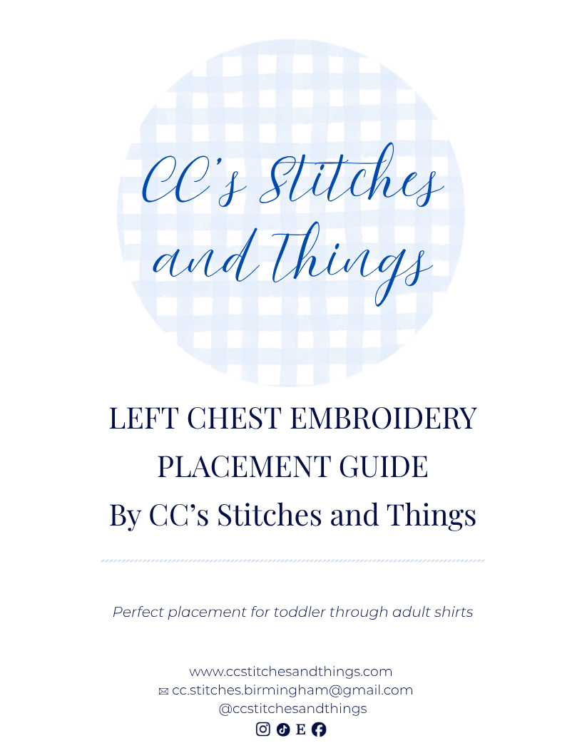 Left Chest Embroidery Placement Guide front cover