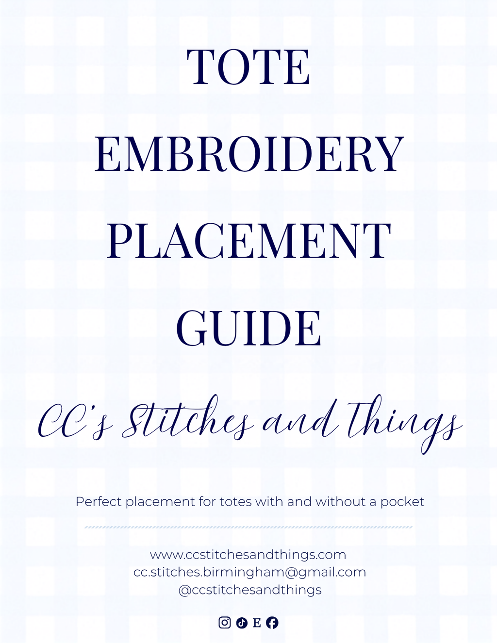 Tote Embroidery Placement Guide cover