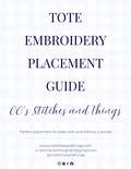 Tote Embroidery Placement Guide cover