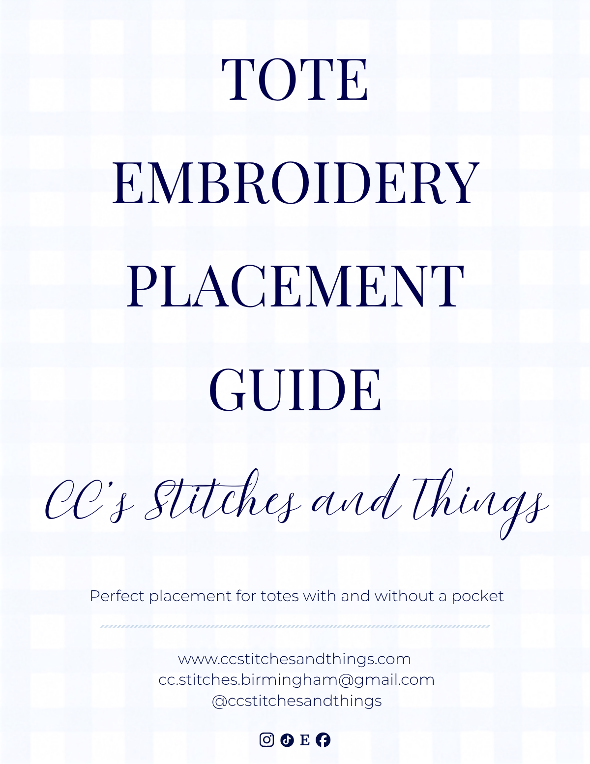 Tote Embroidery Placement Guide cover