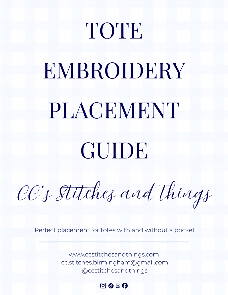Tote Embroidery Placement Guide cover