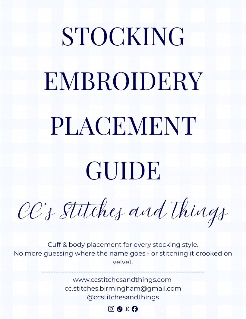 Stocking Embroidery Placement Guide