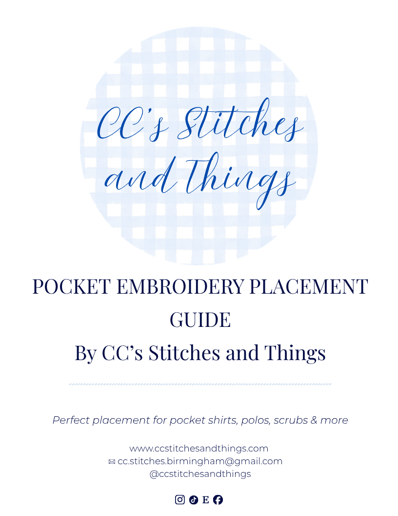 Pocket Embroidery Placement Guide front cover