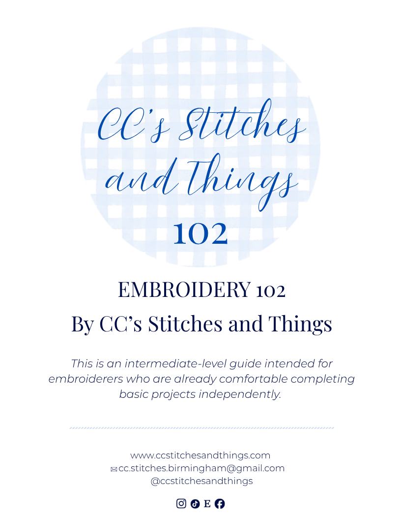 Embroidery 102 Guide front cover
