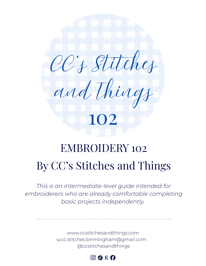Embroidery 102 Guide cover