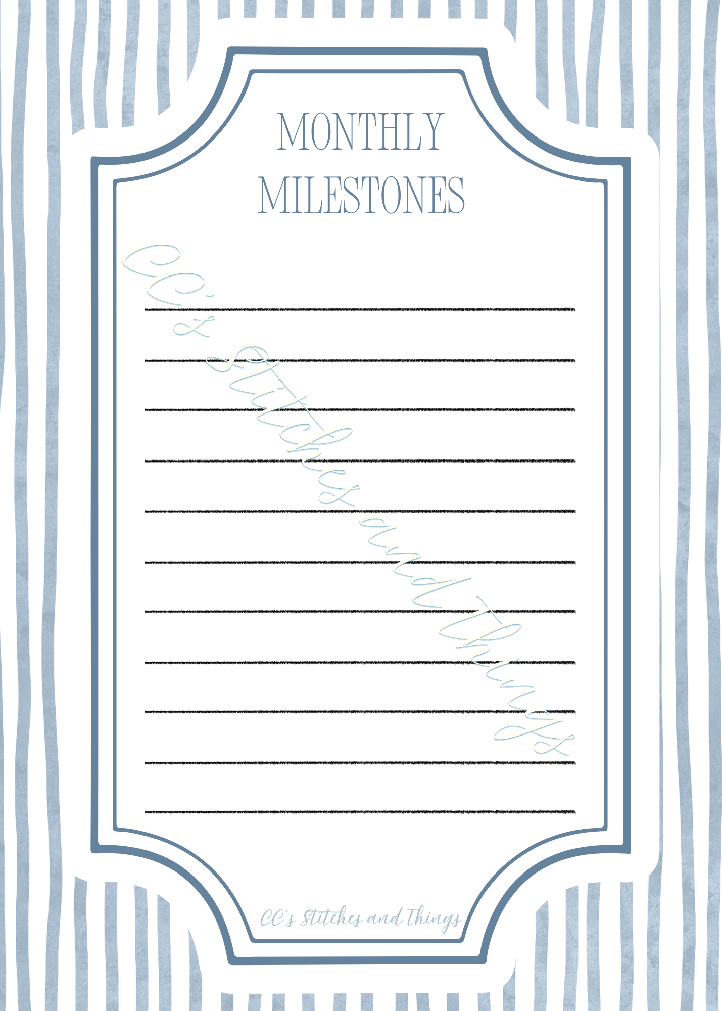 The First Year Collection - Blue Keepsake Milestone Cards