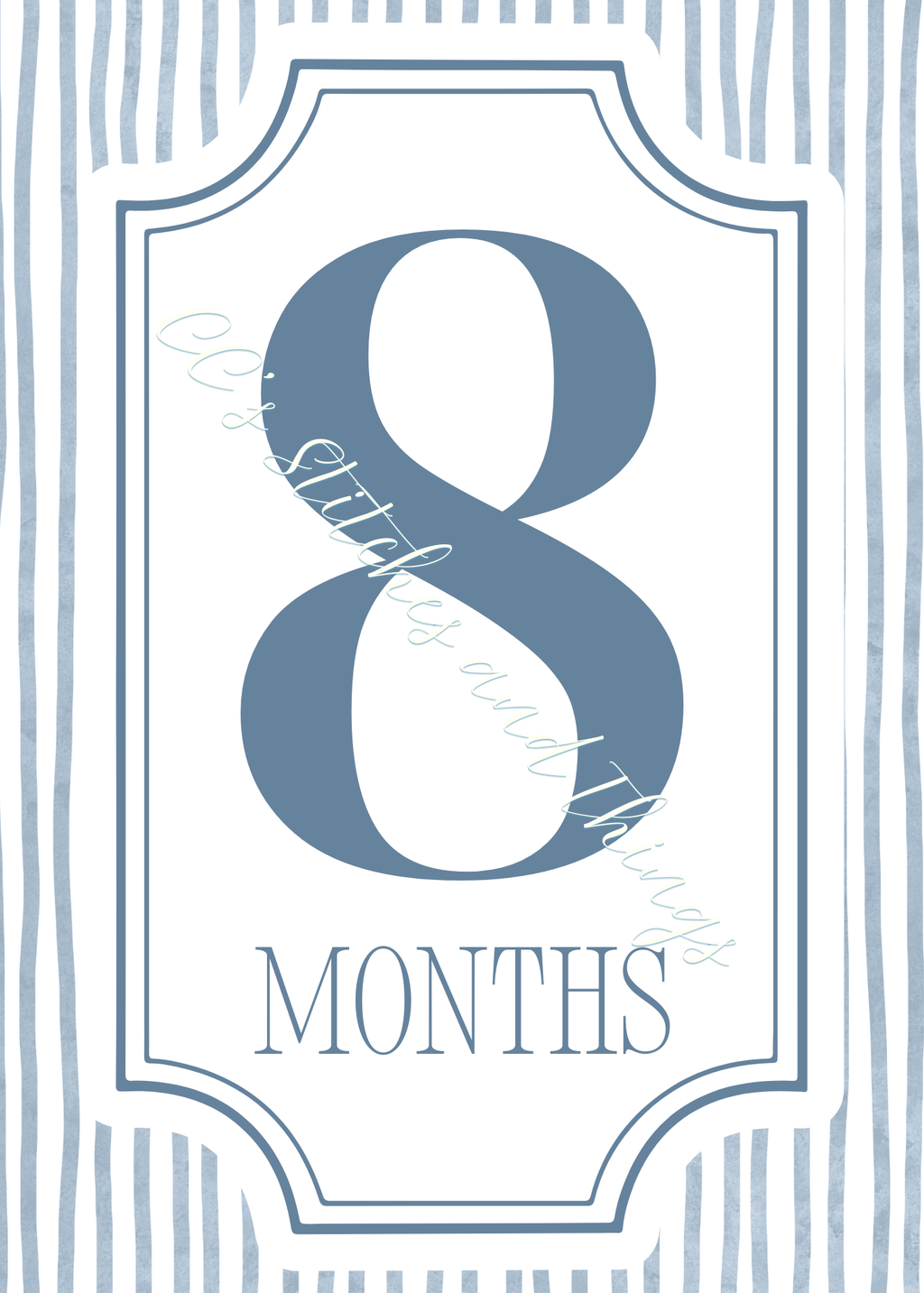 The First Year Collection - Blue Keepsake Milestone Cards