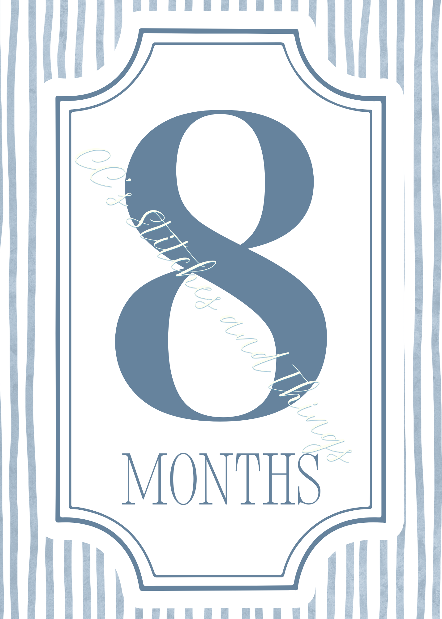 The First Year Collection - Blue Keepsake Milestone Cards
