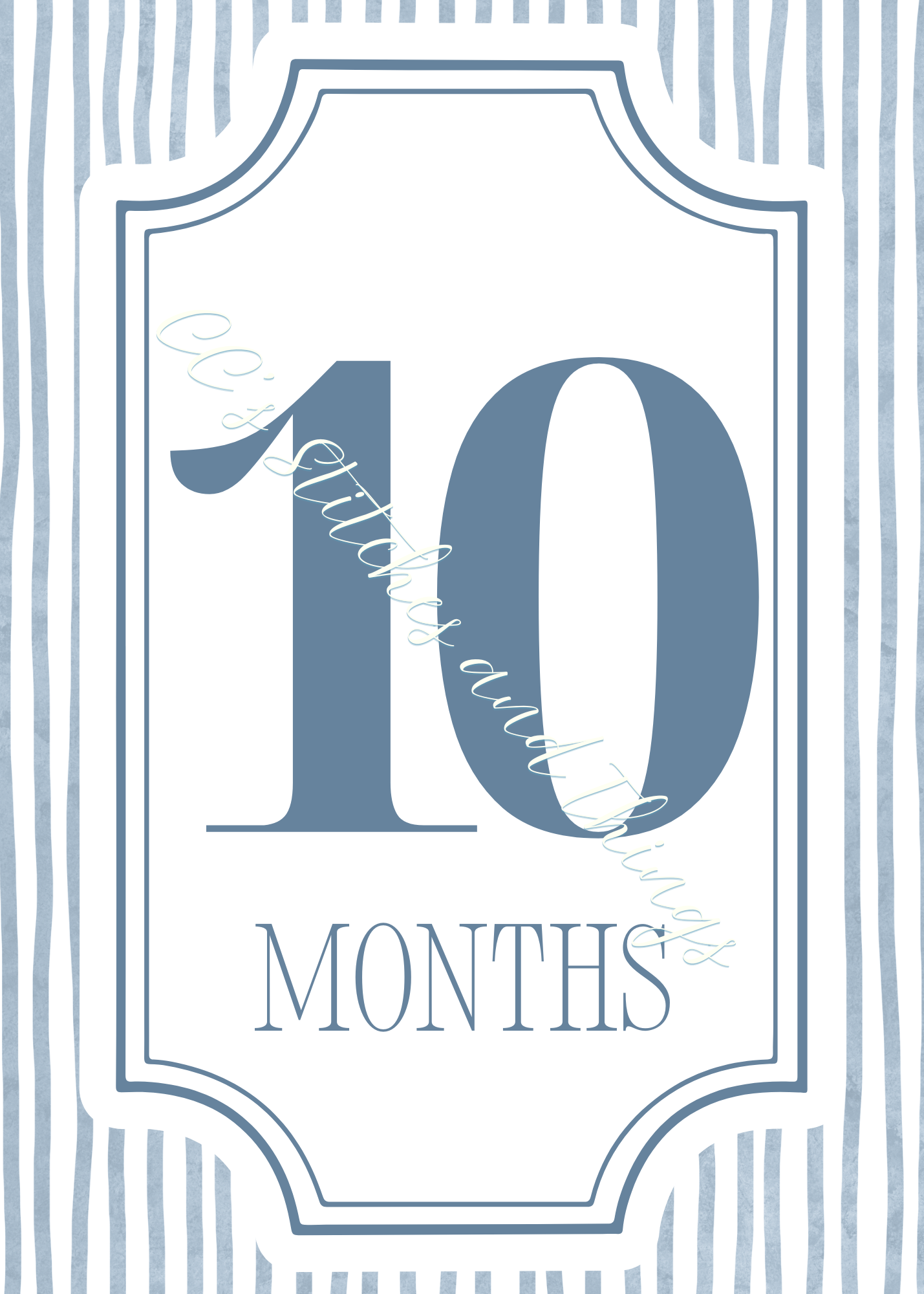 The First Year Collection - Blue Keepsake Milestone Cards