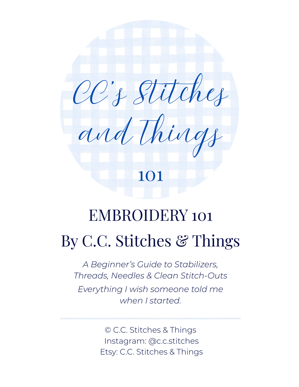 Embroidery 101 Guide