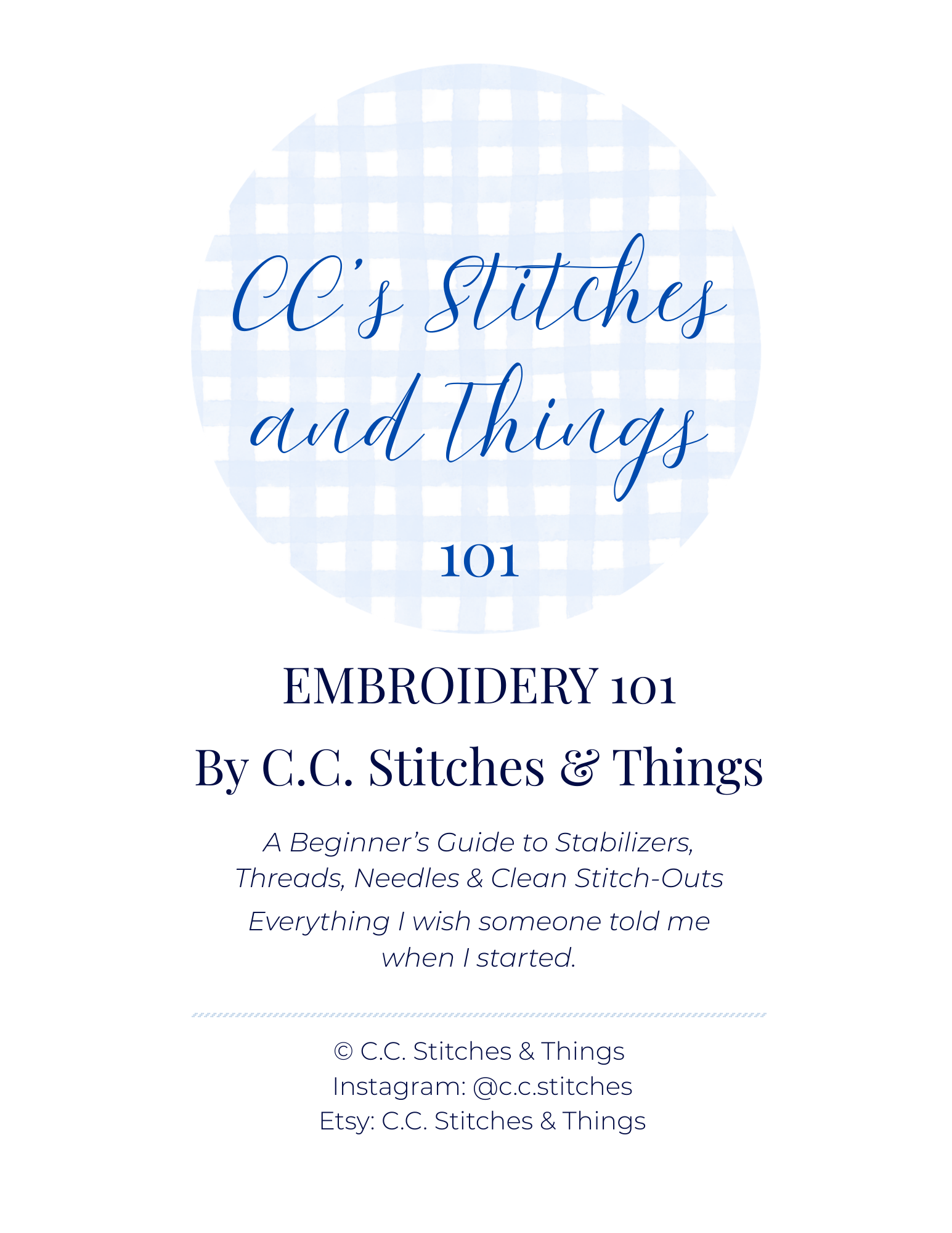 Embroidery 101 Guide