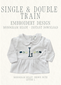 Single & Double Train Embroidery Design