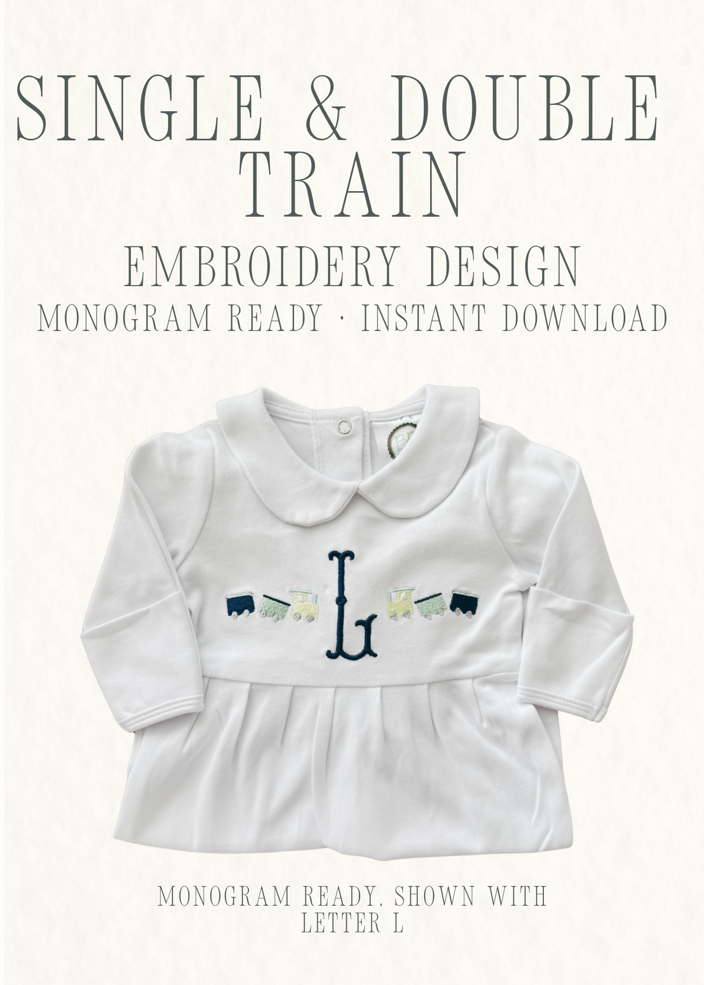 Single & Double Train Embroidery Design