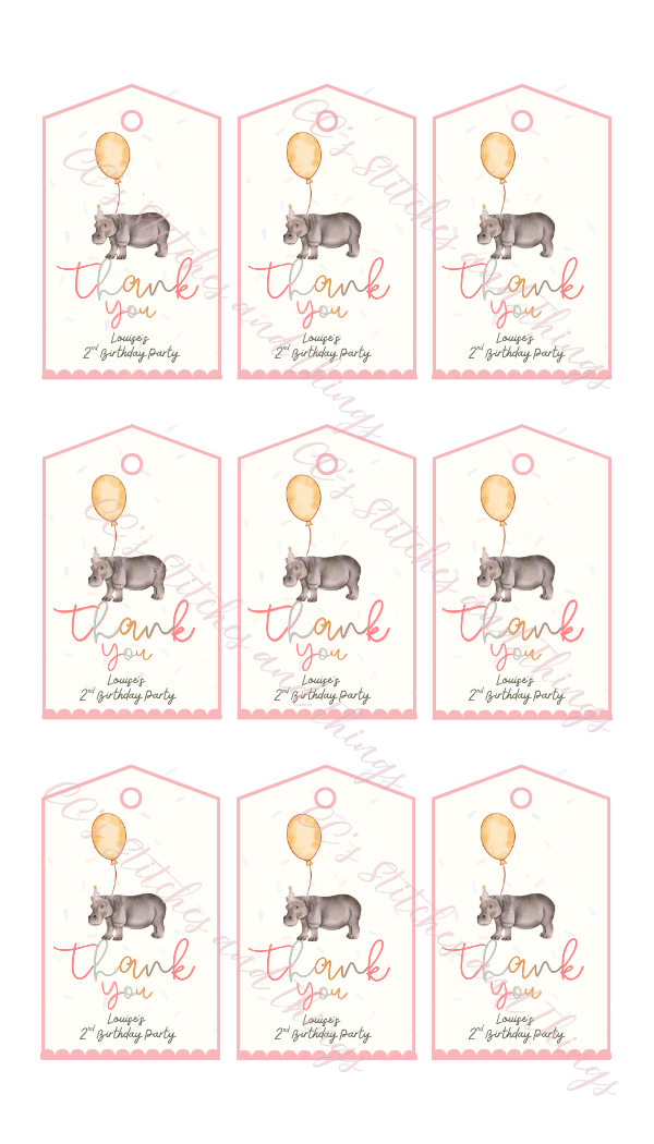 Animal Party Birthday Invitation Suite (Editable Canva Template)
