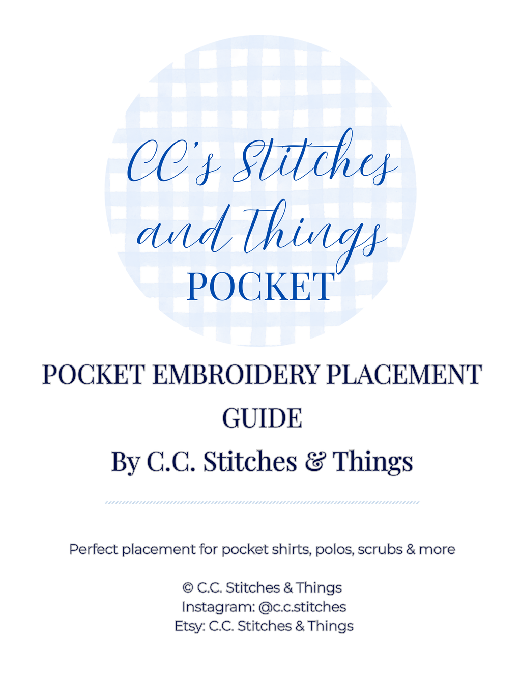 Pocket Embroidery Placement Guide
