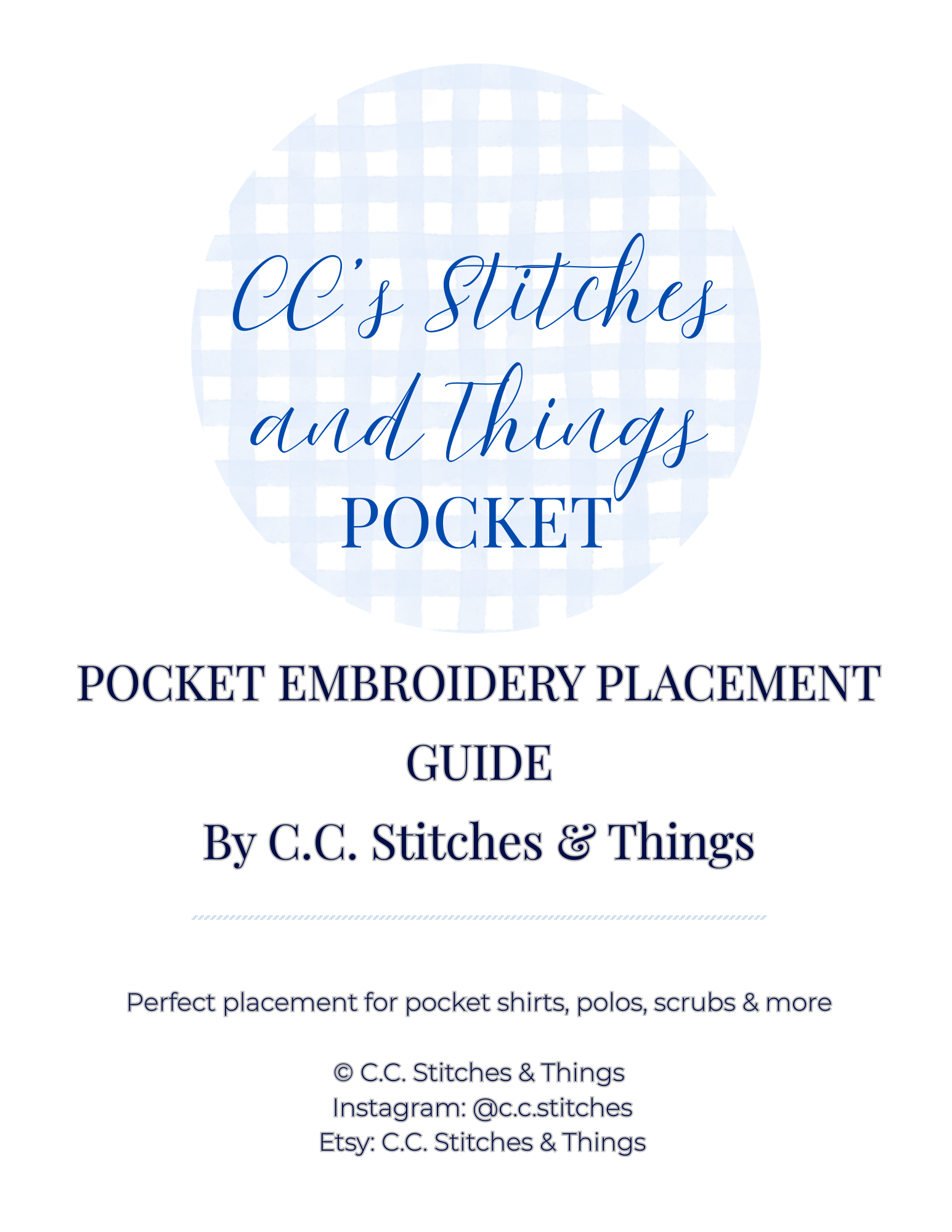 Pocket Embroidery Placement Guide