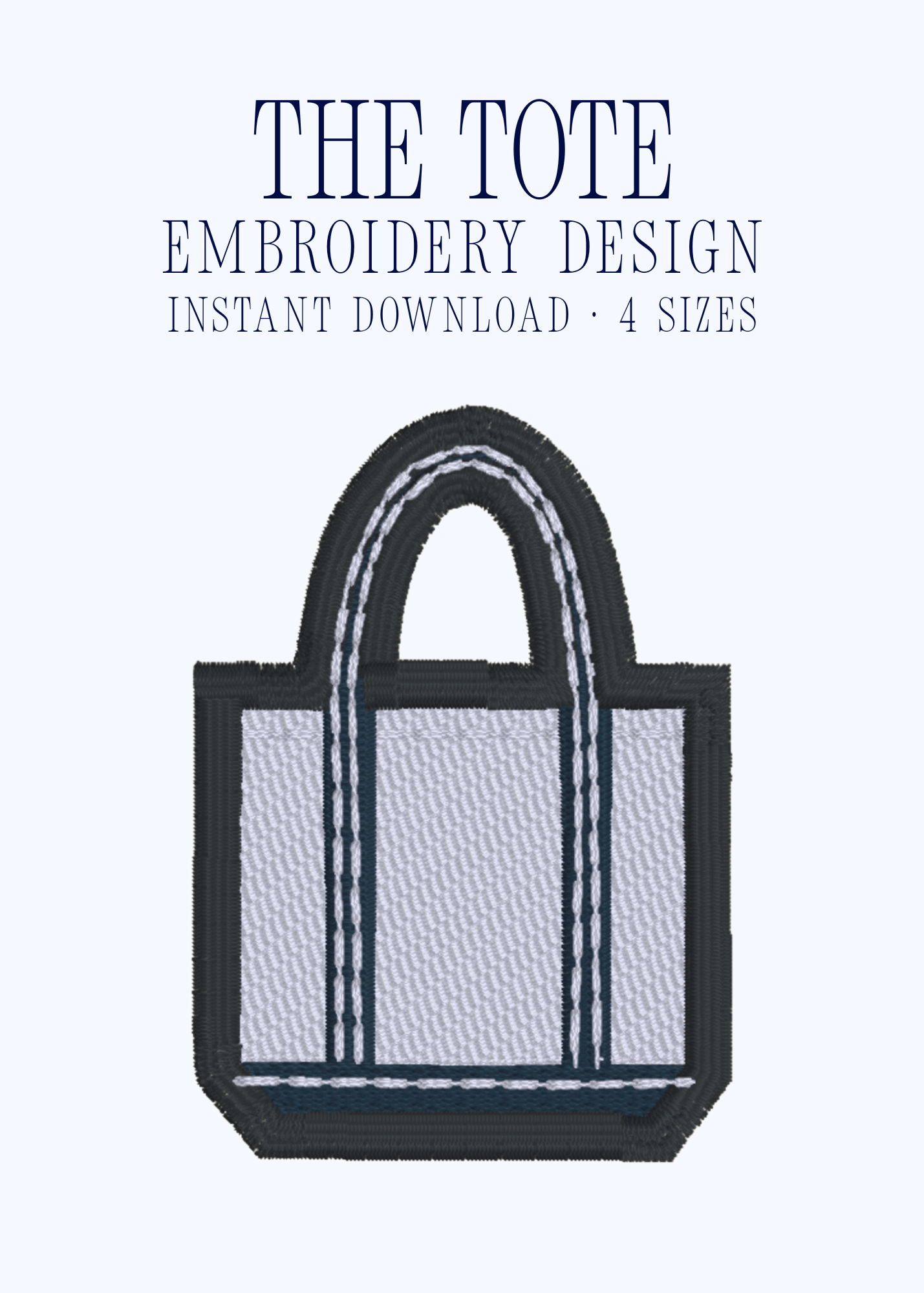 The Tote Embroidery Design
