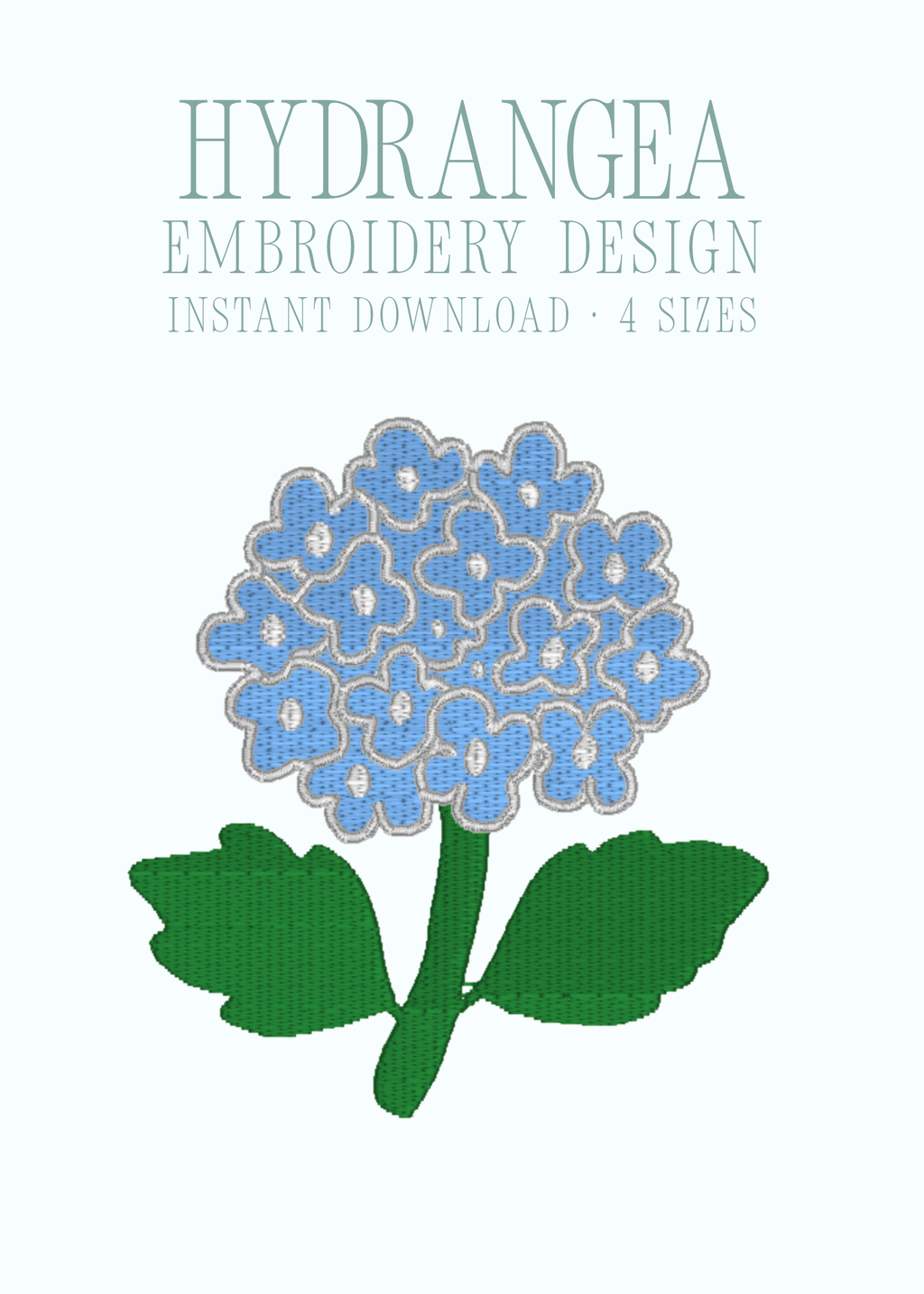 Hydrangea Embroidery Design