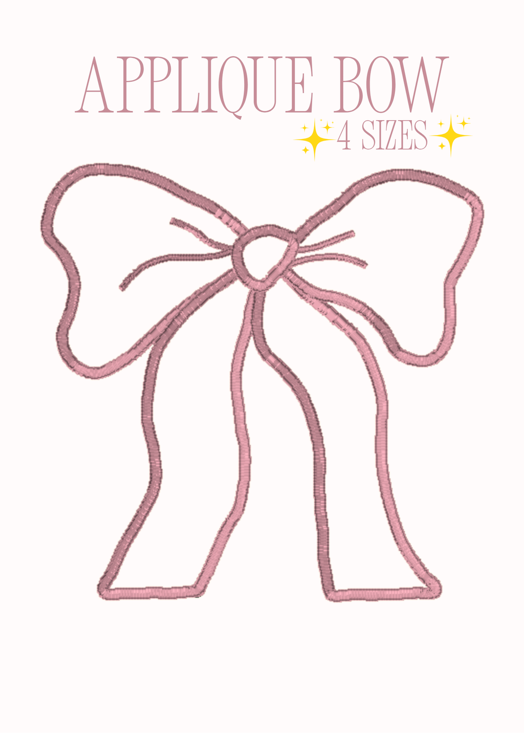 Bow Appliqué Embroidery Design