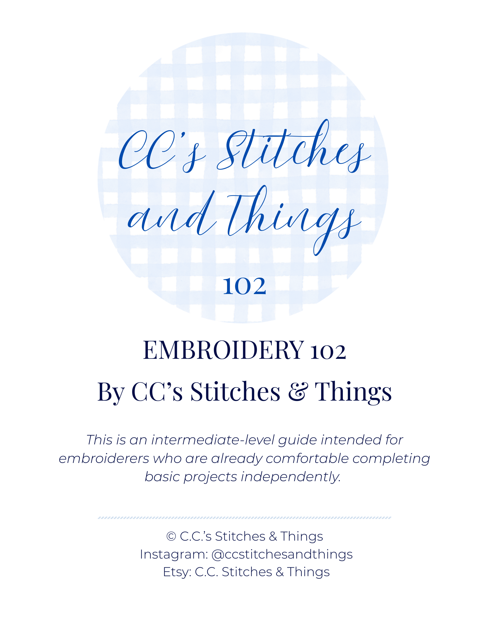 Embroidery 102 Guide