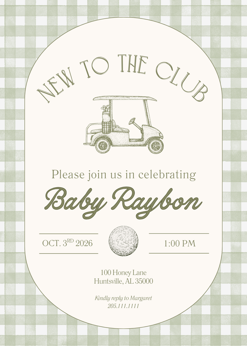 Welcome to the Club Baby Shower Invitation Template
