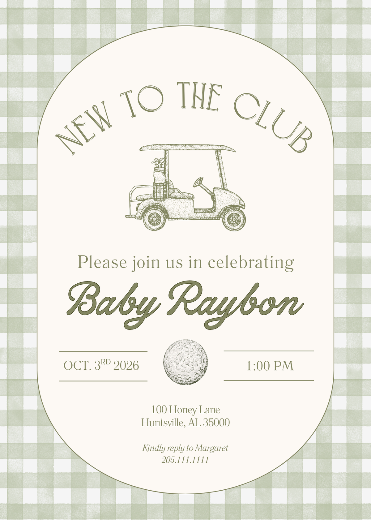Welcome to the Club Baby Shower Invitation Template