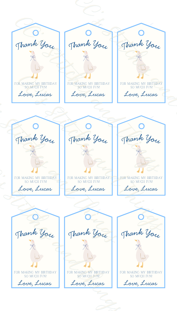One Silly Goose Baby Shower Invitation Suite (Editable Canva Template)