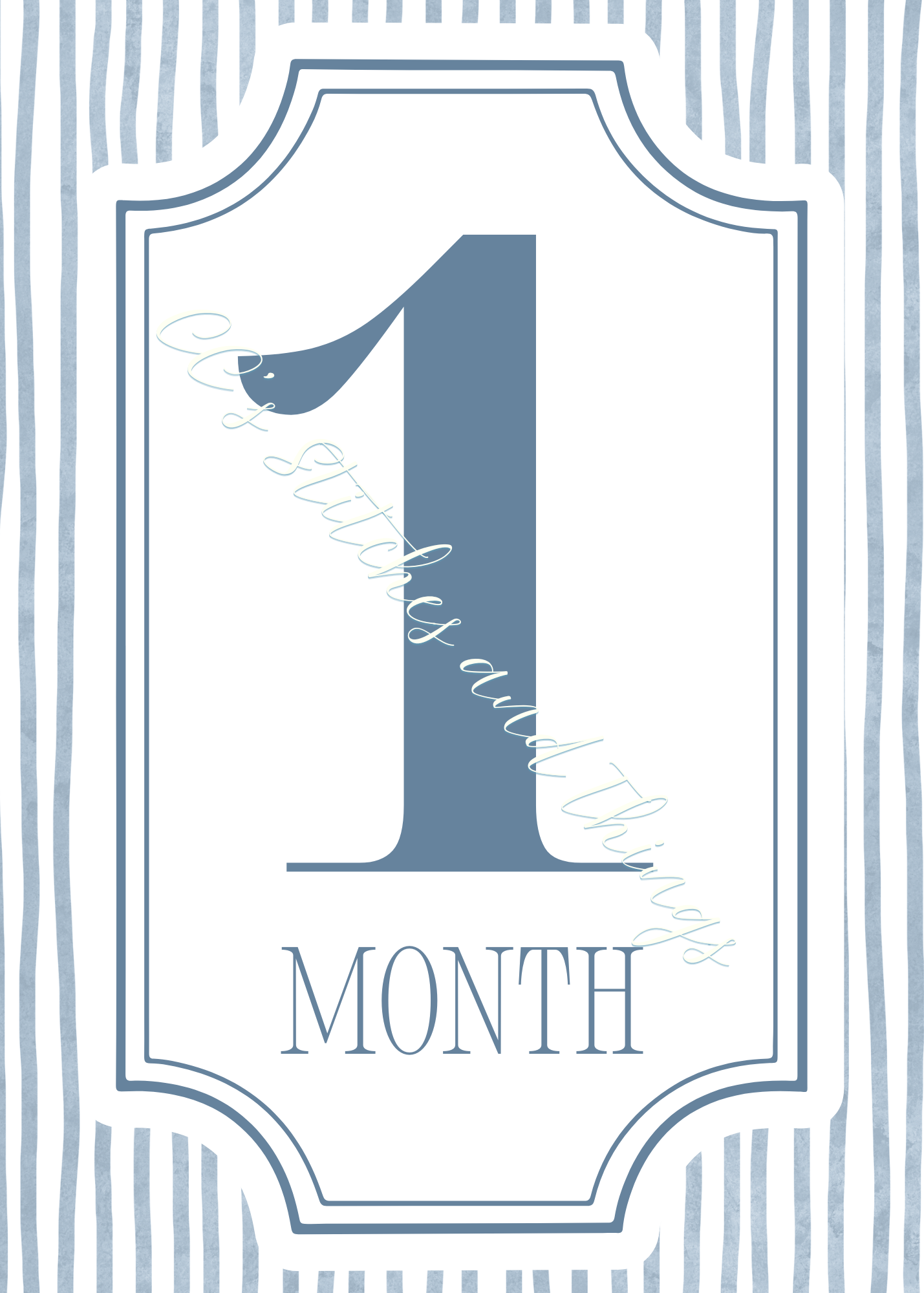 The First Year Collection - Blue Keepsake Milestone Cards