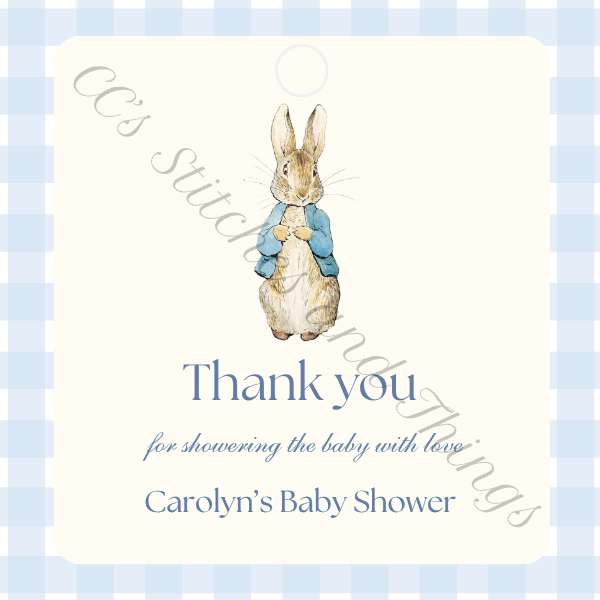 Peter Rabbit Baby Shower Invitation Suite (Editable Canva Template)