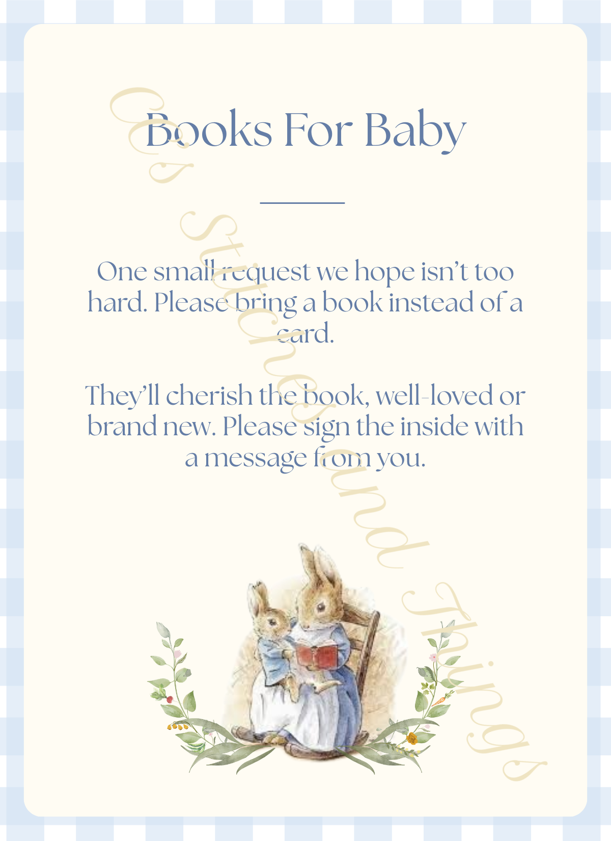 Peter Rabbit Baby Shower Invitation Suite (Editable Canva Template)
