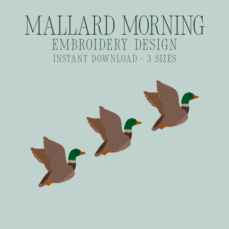 Mallard Morning Embroidery Design