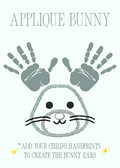 Handprint Bunny Keepsake Appliqué Design
