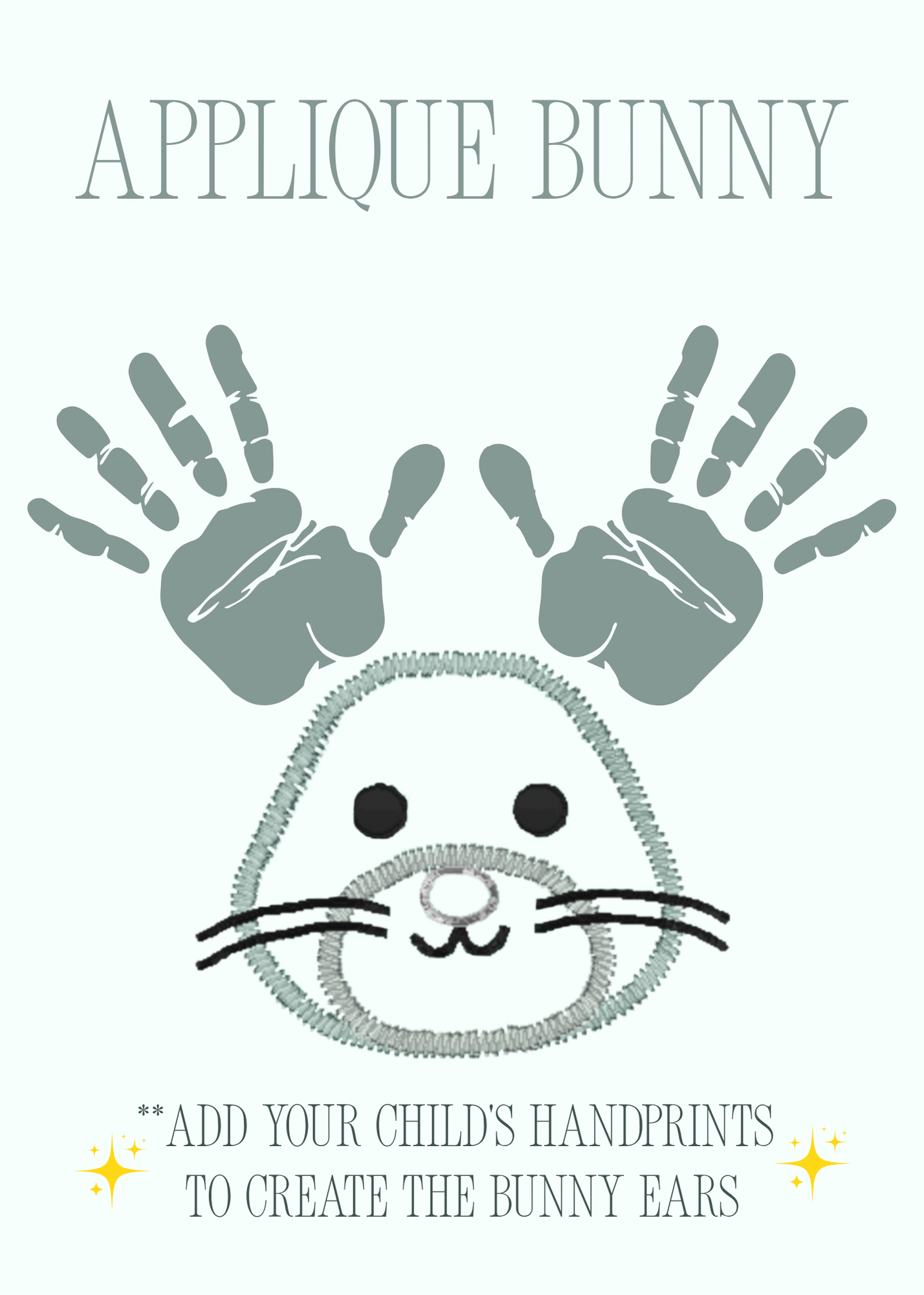 Handprint Bunny Keepsake Appliqué