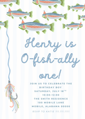 Fish Birthday Invitation Suite (Editable Canva Template)