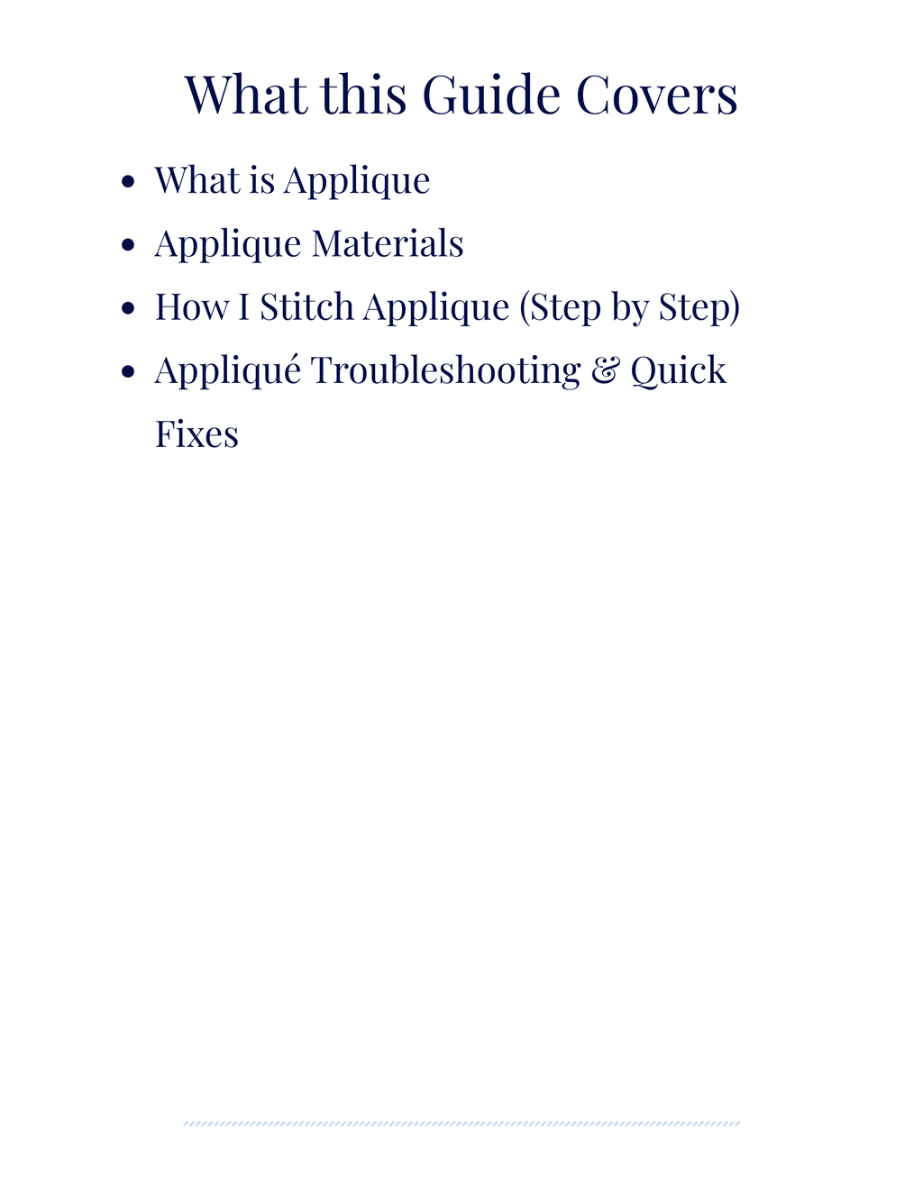 Appliqué 101 Guide