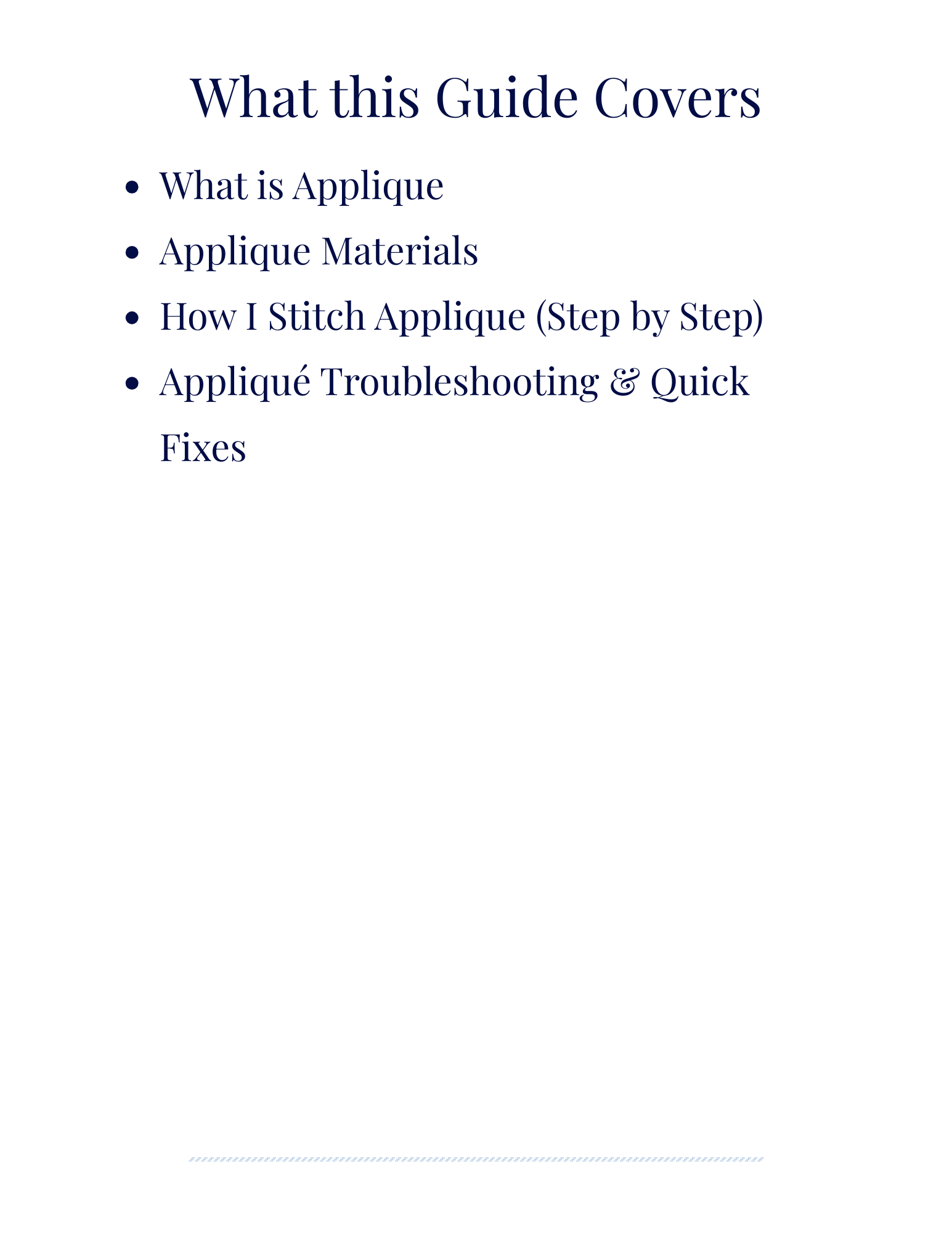 Appliqué 101 Guide