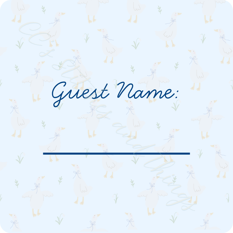 One Silly Goose Baby Shower Invitation Suite (Editable Canva Template)
