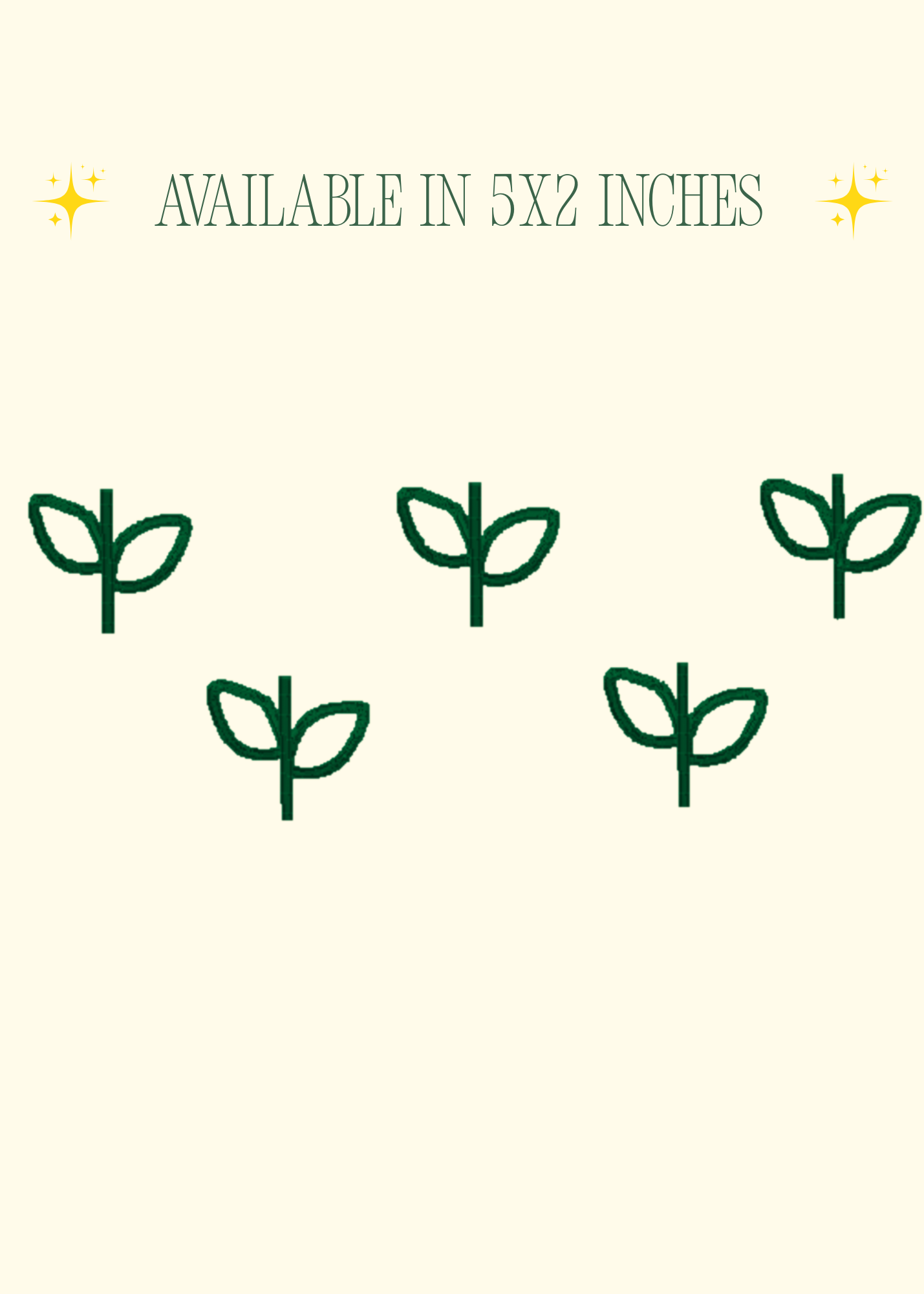 Thumbprint Garden Embroidery Design - Unfilled - Machine Embroidery File - 5x2 Inches