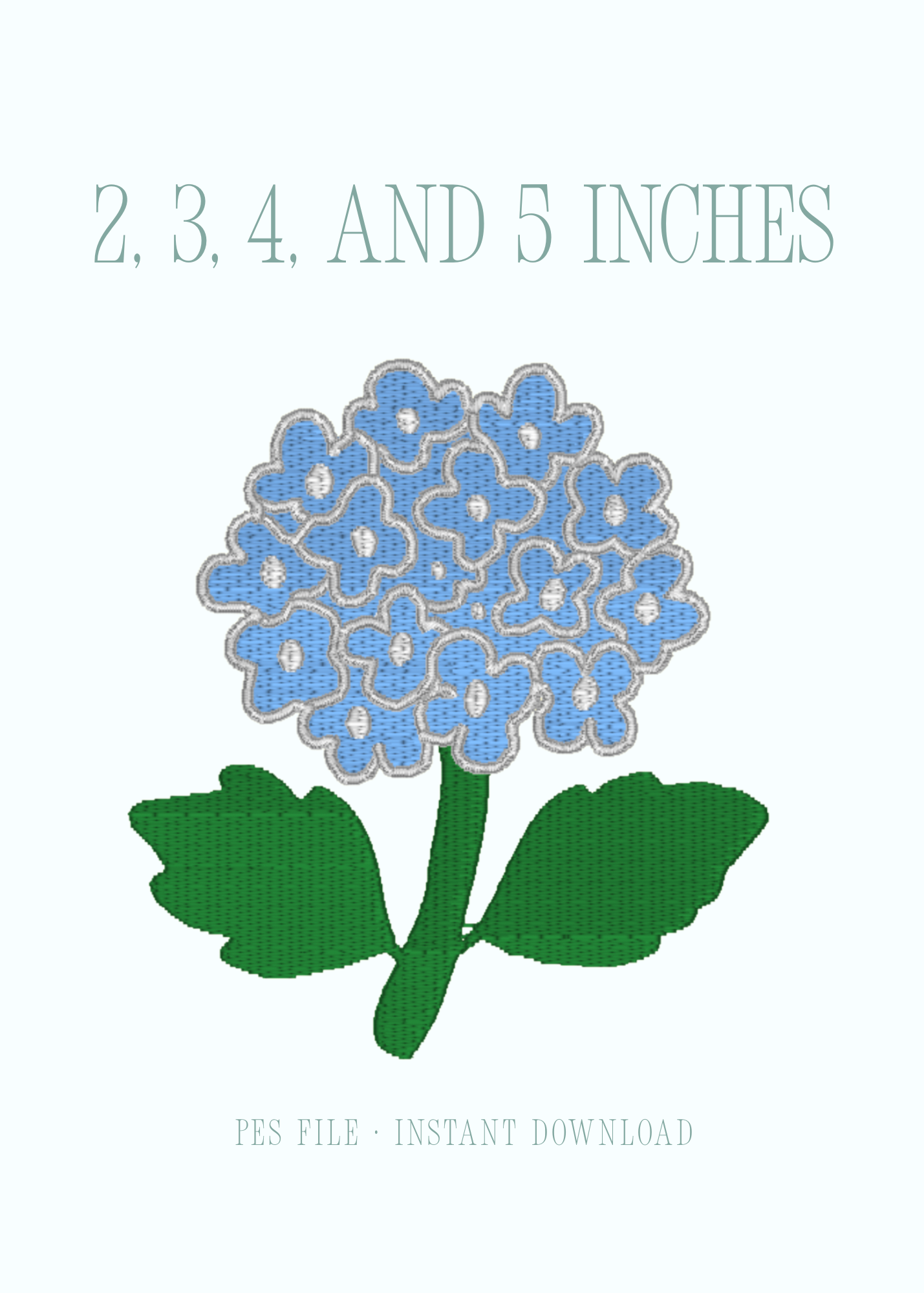 Hydrangea Embroidery Design