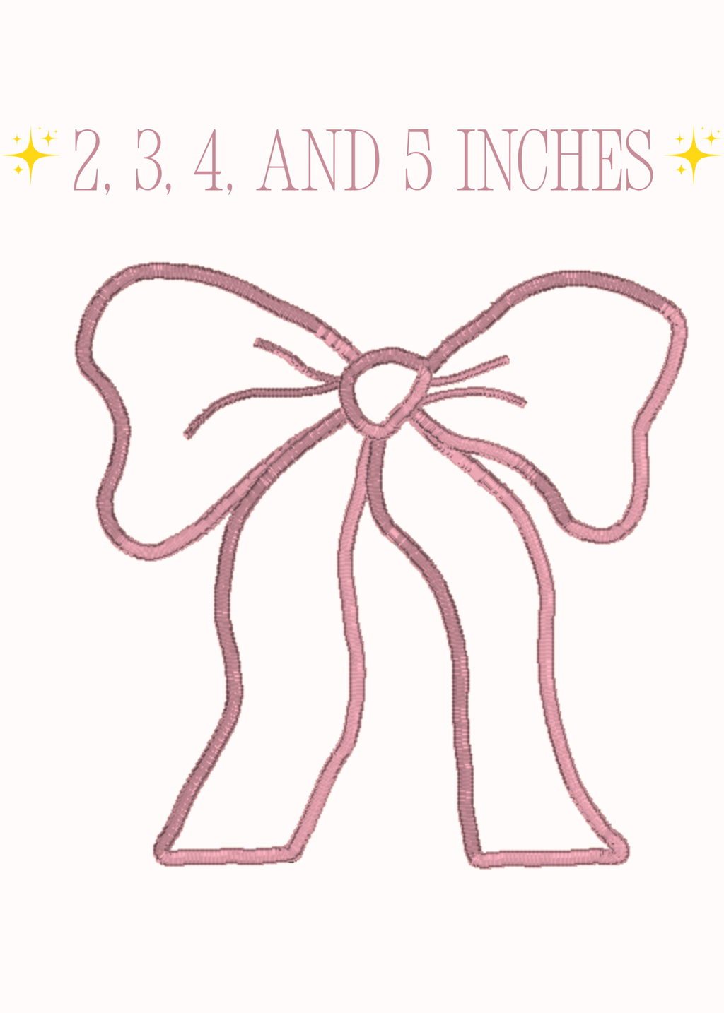 Bow Appliqué Embroidery Design