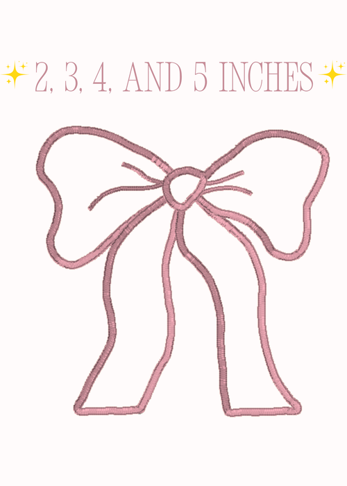 Bow Appliqué Embroidery Design
