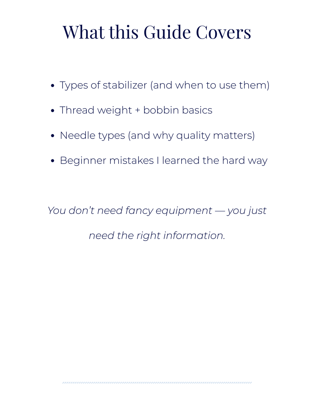 Embroidery 101 Guide