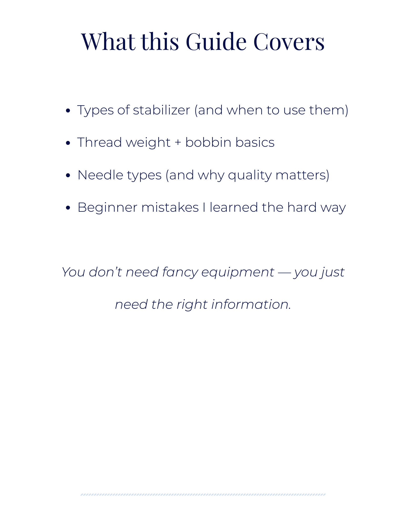 Embroidery 101 Guide