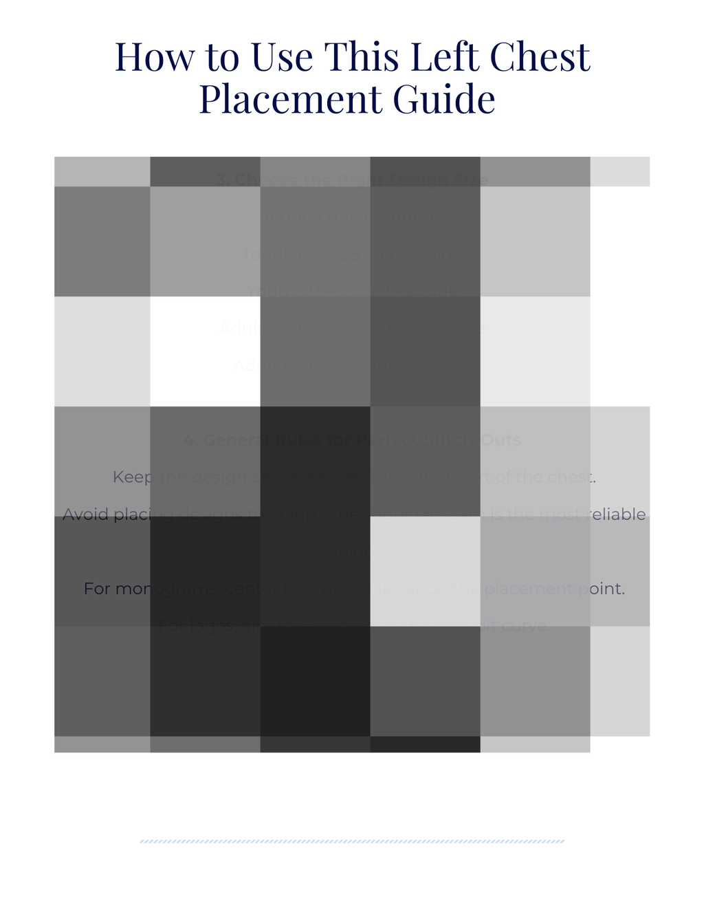 Left Chest Embroidery Placement Guide
