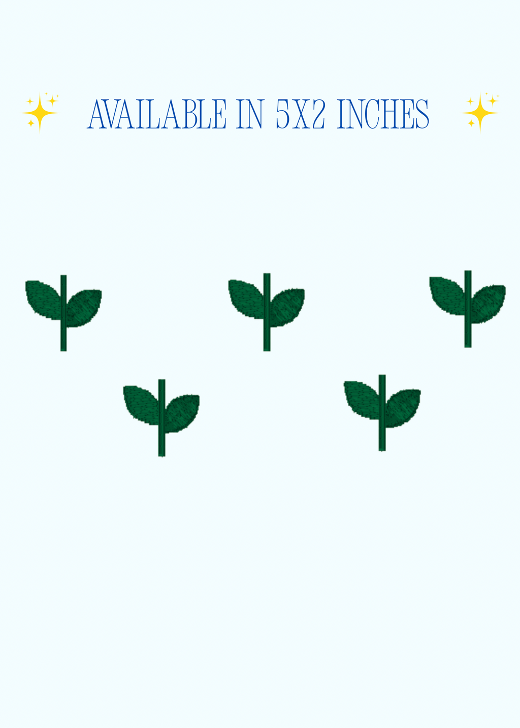 Thumbprint Garden Embroidery Design - Filled - Machine Embroidery File - 5x2 Inches