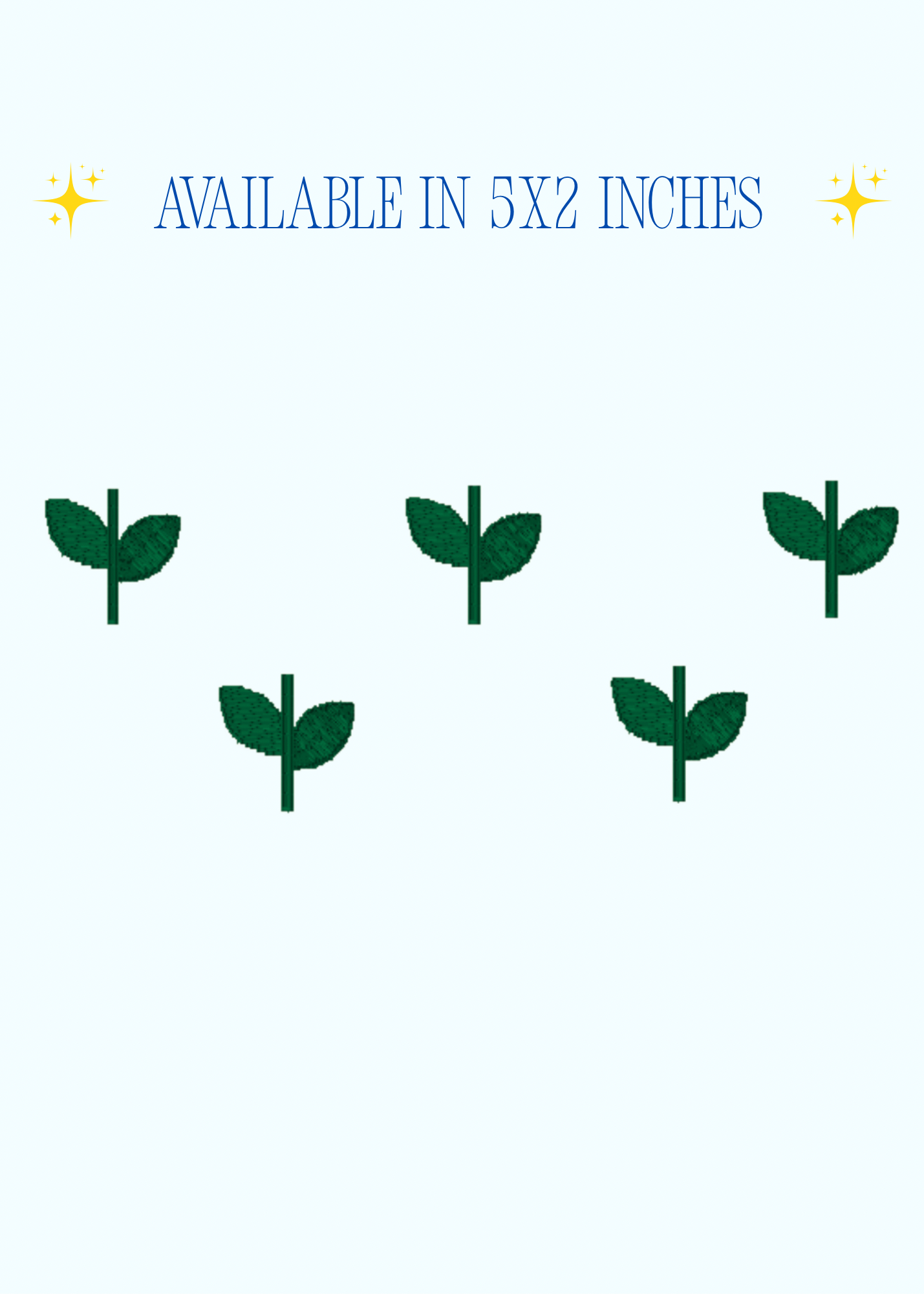 Thumbprint Garden Embroidery Design - Filled - Machine Embroidery File - 5x2 Inches