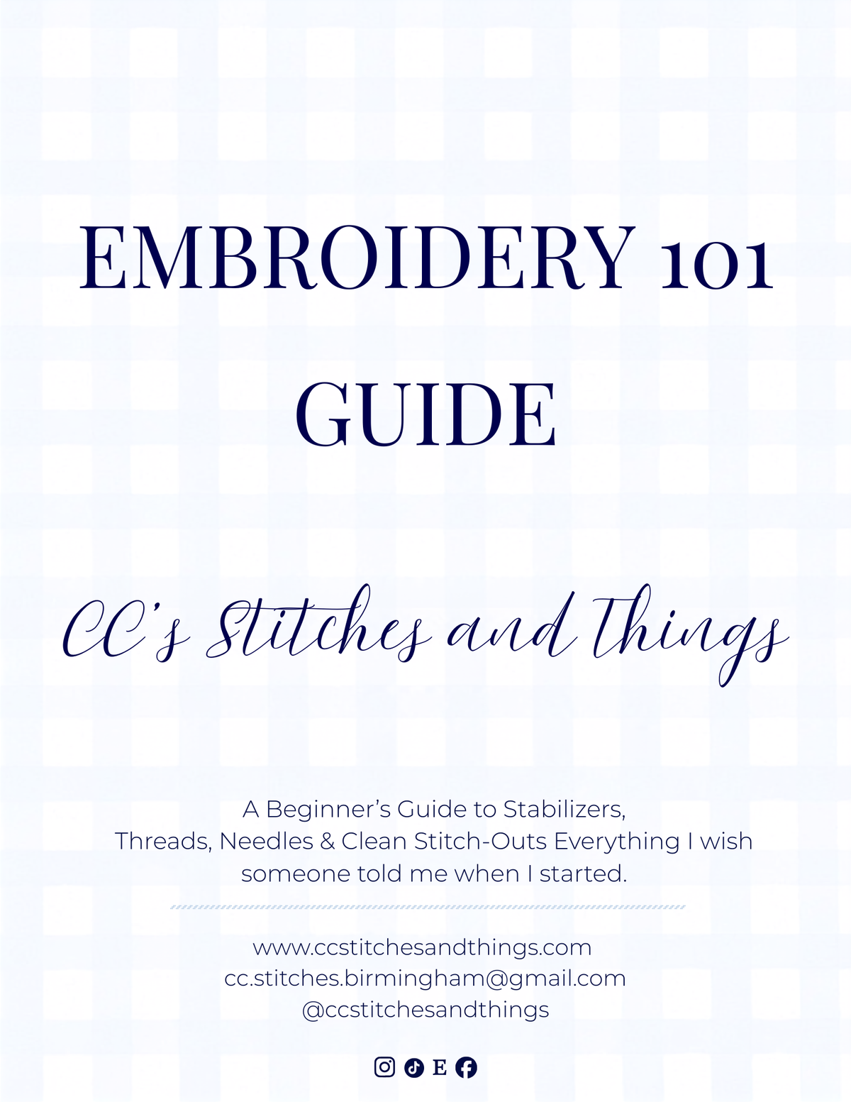 Embroidery 101 Guide