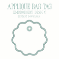 Scalloped Bag Tag Appliqué Design